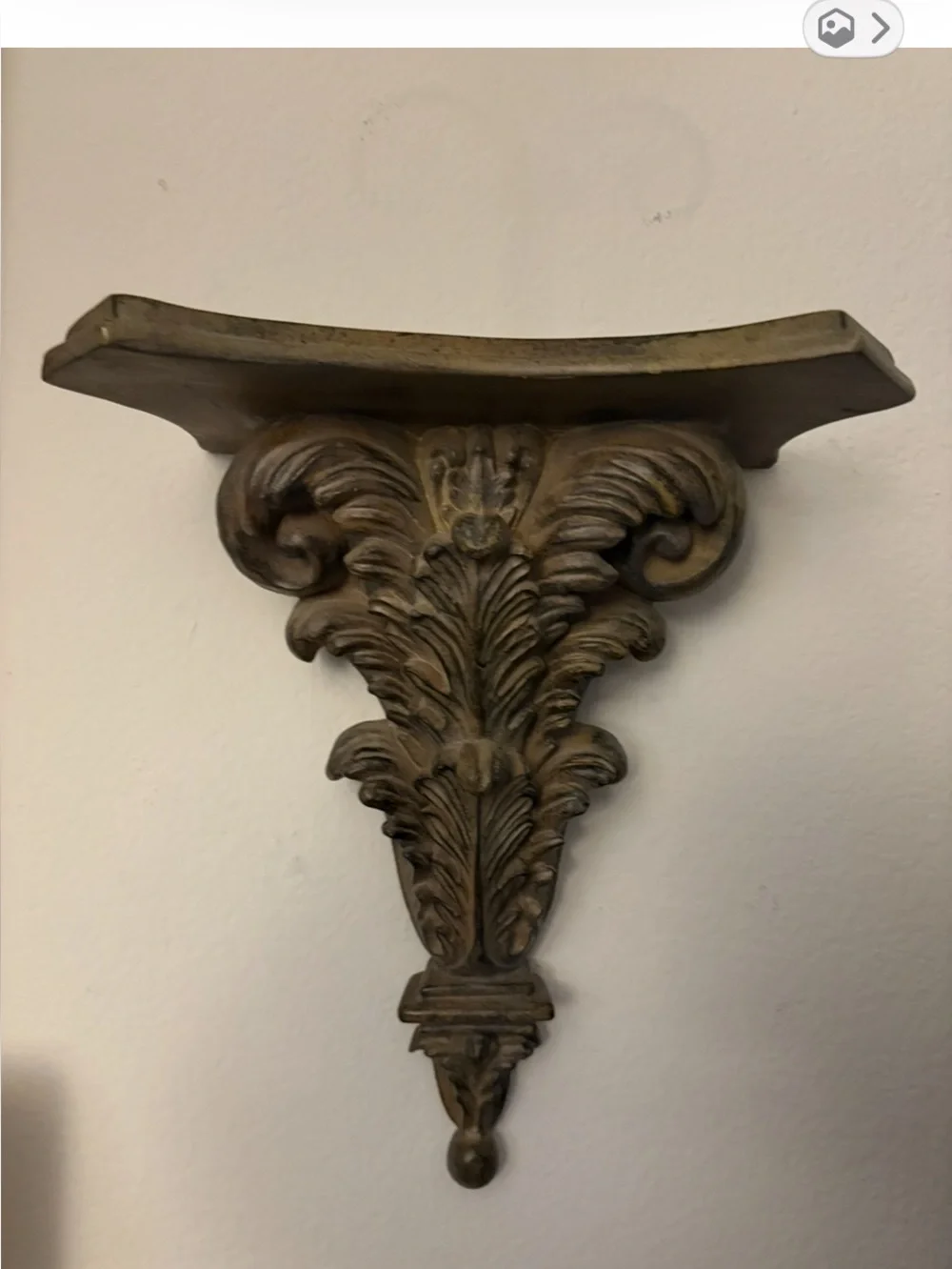 Elegant Brown Decorative Wall Shelf - Classic Accent 1’ 2”x 9.5”